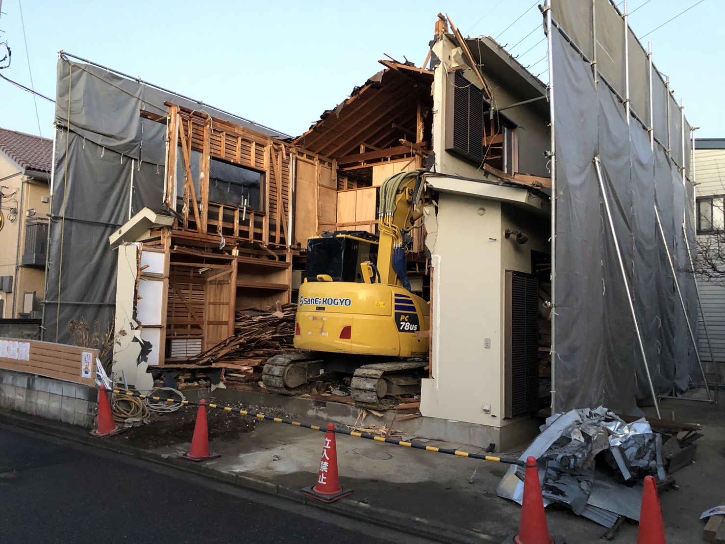 西東京市・戸建て住宅解体工事